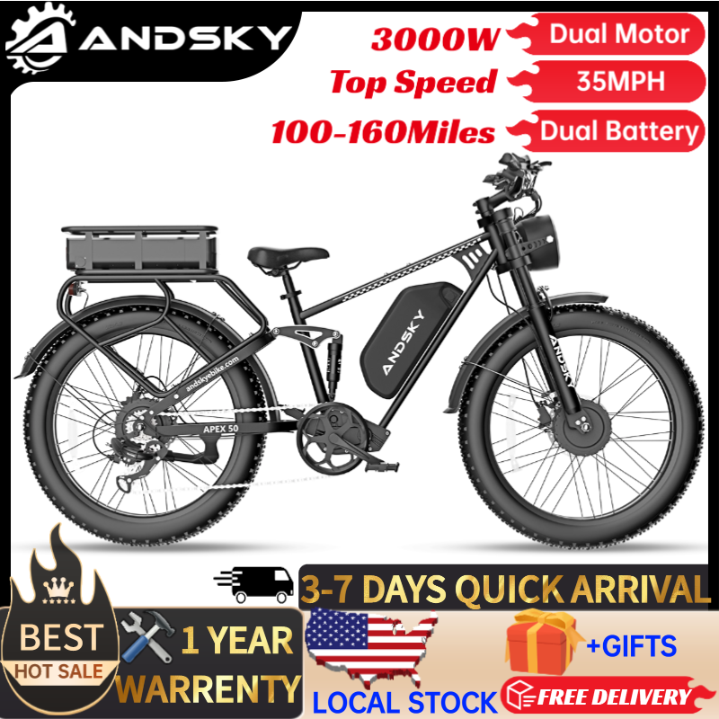 ANDSKY Apex50 AWD Electric Bik - High Torque Brushless Mid Motor Kit review and price